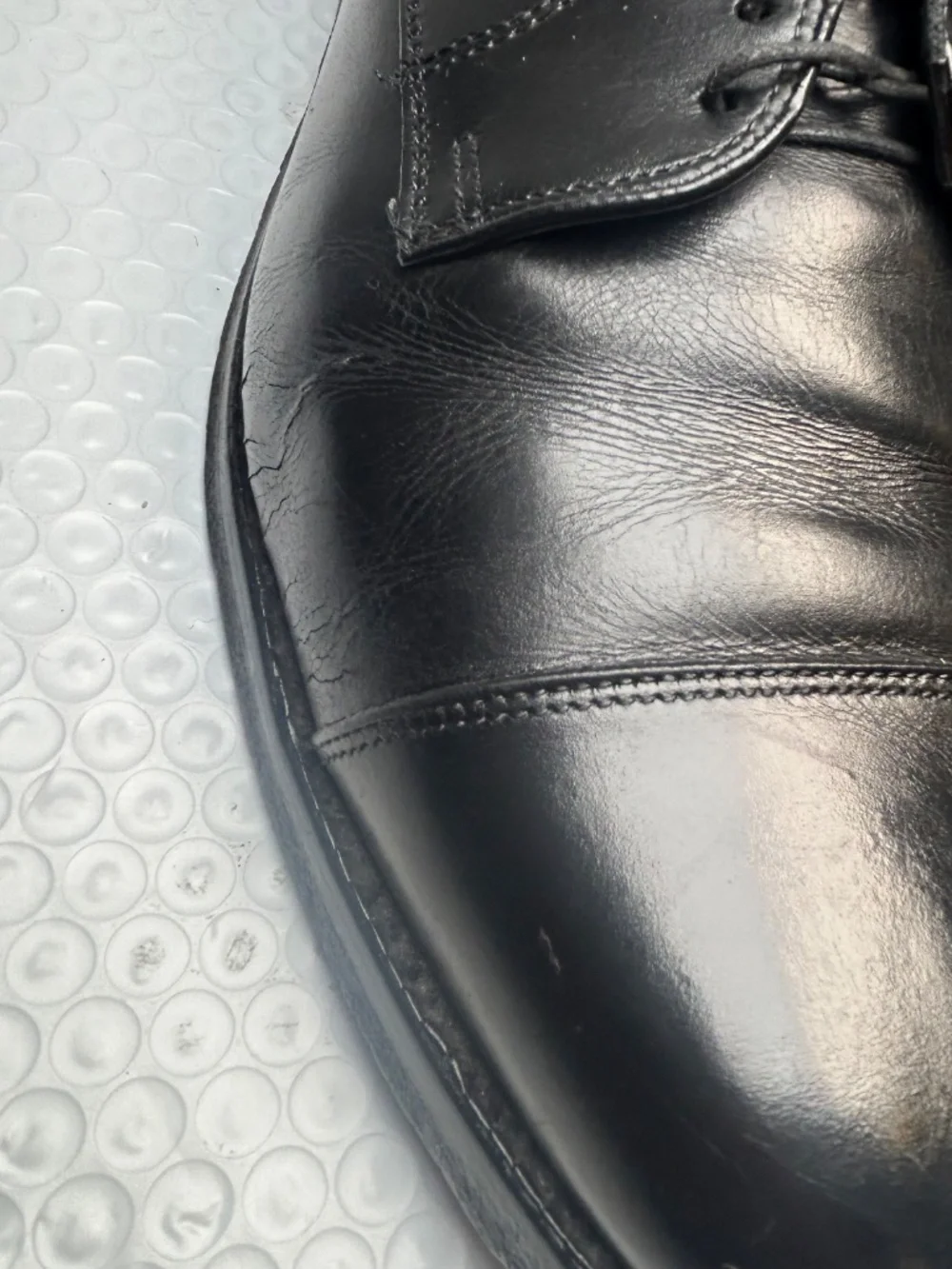 Allen Edmonds Cap Toe Dress Shoes Men's Size 12B Black Leather Oxford Classic